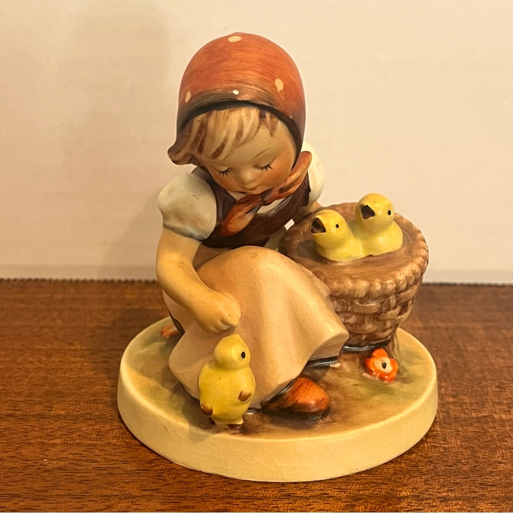 M.J. Hummel “Chick Girl” Chicks in Basket Figurine
